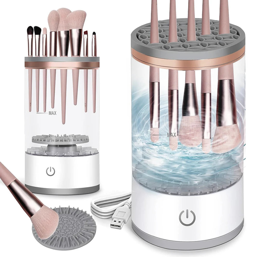 Rotating Makeup Brush Cleaner